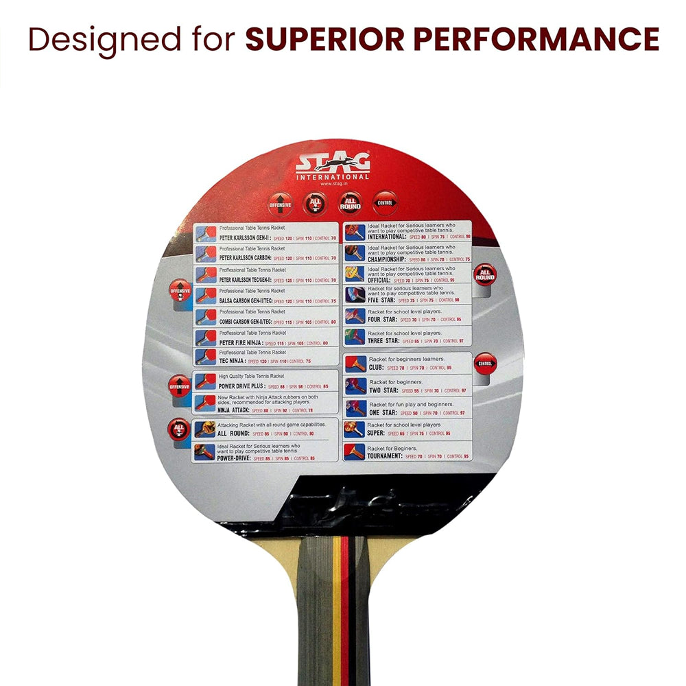 Stag Super Table Tennis Racquet - InstaSport