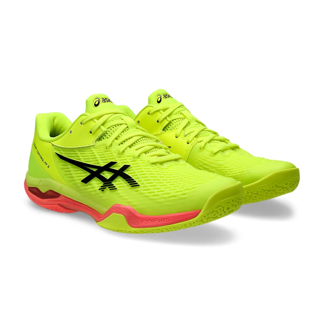 Asics Court Control FF3 Paris (Safety Yellow/ Black) Badminton Shoes - InstaSport