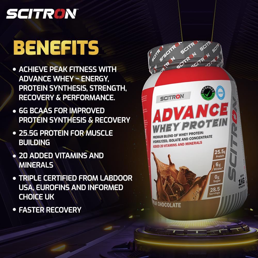 Scitron Advance Whey Protein - (Milk Chocolate) - InstaSport