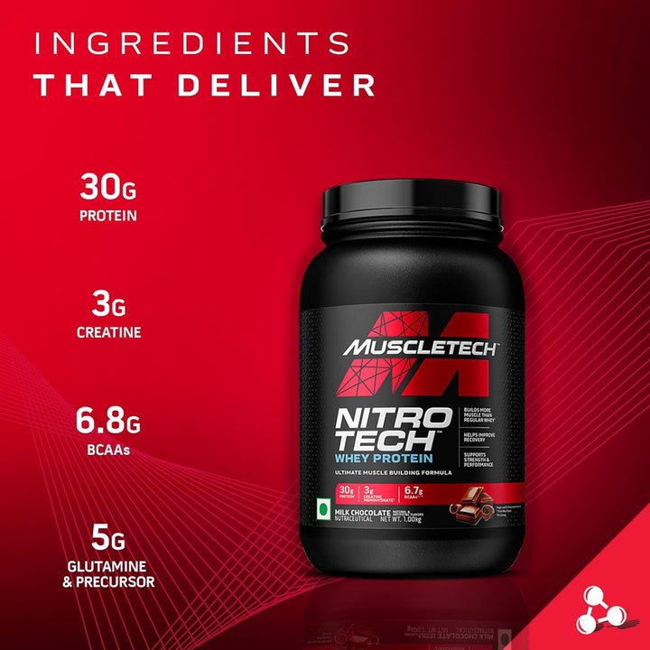 Muscletech Nitro-Tech Whey Protein - (Milk Chocolate) - InstaSport