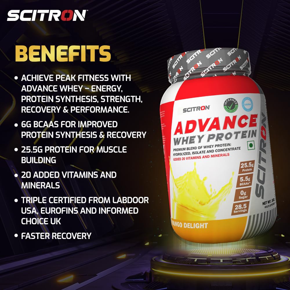 Scitron Advance Whey Protein - (Mango Delight) - InstaSport