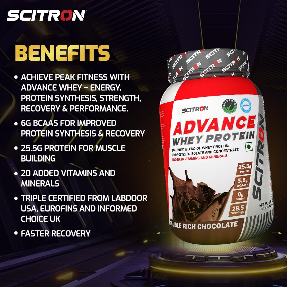 Scitron Advance Whey Protein - (Double Rich Chocolate) - InstaSport