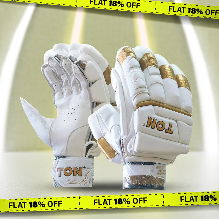 SS Ton Golden Gutsy Cricket Batting Gloves - DOD