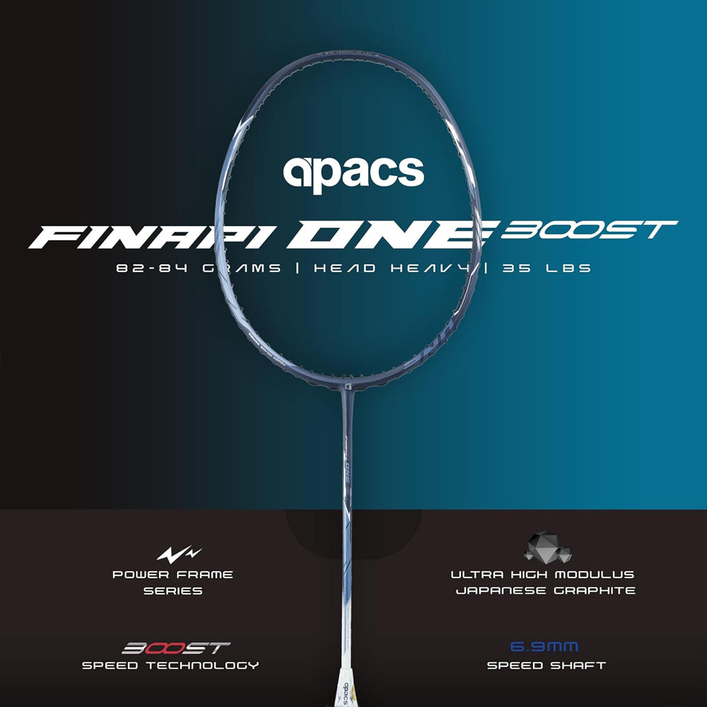 Apacs Finapi One Boost Badminton Racket - Grey/Blue