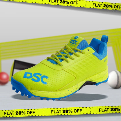 DSC Jaffa 22 Cricket Spike Shoes - Yellow - InstaSport