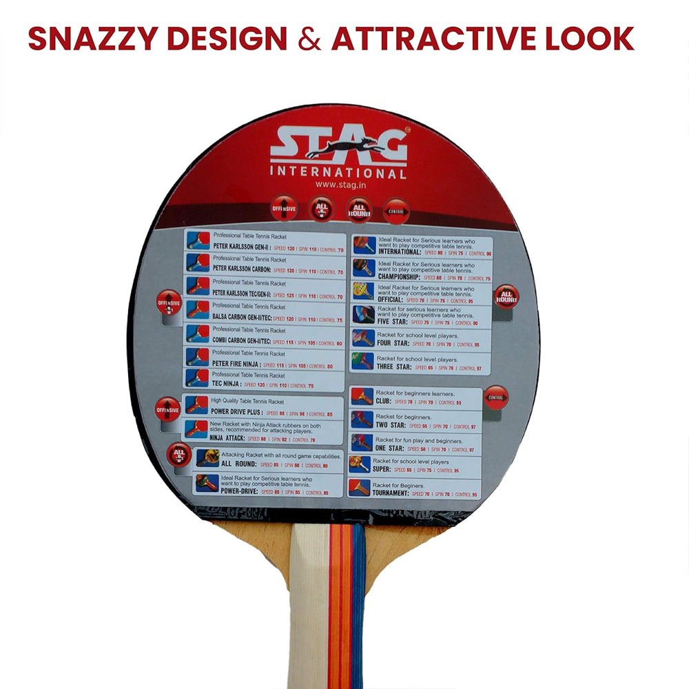 Stag Official Table Tennis Racquet - InstaSport