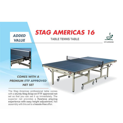 STAG Americas Strong and Sturdy Table Tennis Table - InstaSport