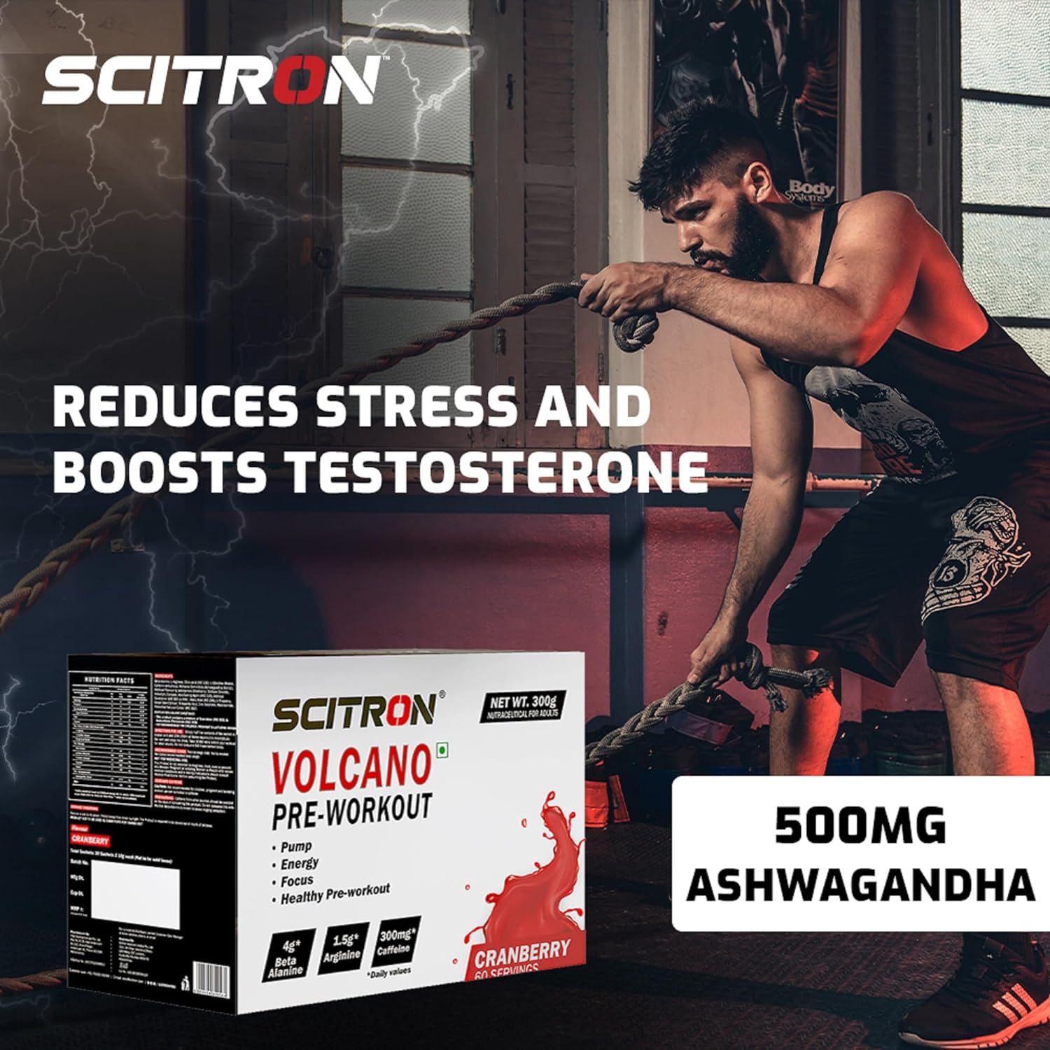 Scitron Volcano Pre-Workout - (Cranberry) - InstaSport