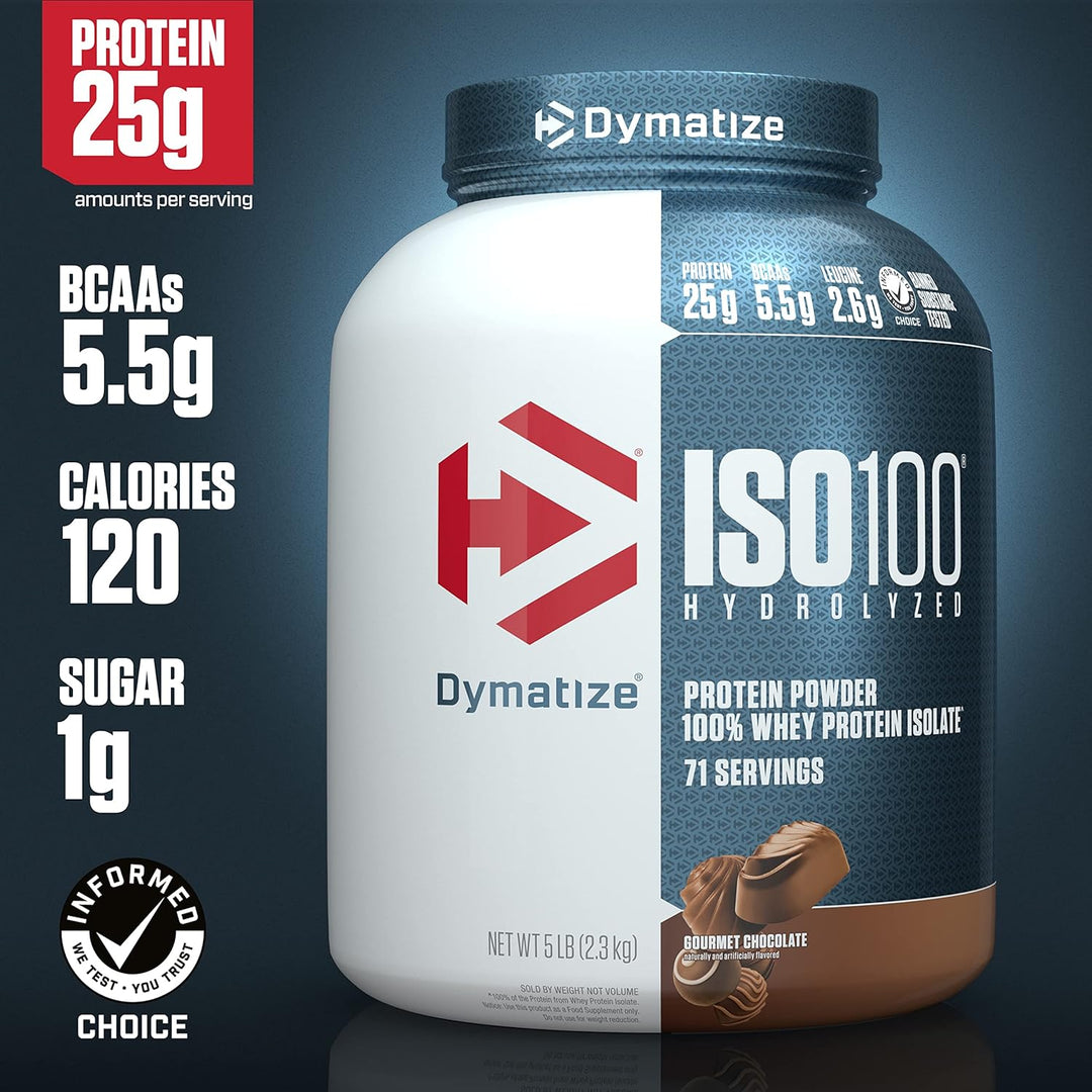 Dymatize Iso 100 Gourmet Chocolate Protein Powder - 5lbs - InstaSport