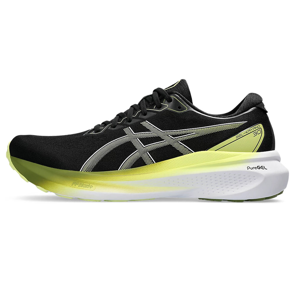 ASICS GEL-KAYANO 30 (M) - (BLACK/GLOW YELLOW) RUNNING SHOES - InstaSport