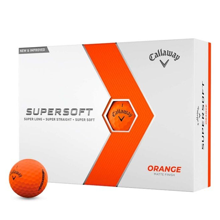 Callaway Super Soft Matte Orange Golf Balls - (12 Balls) - InstaSport