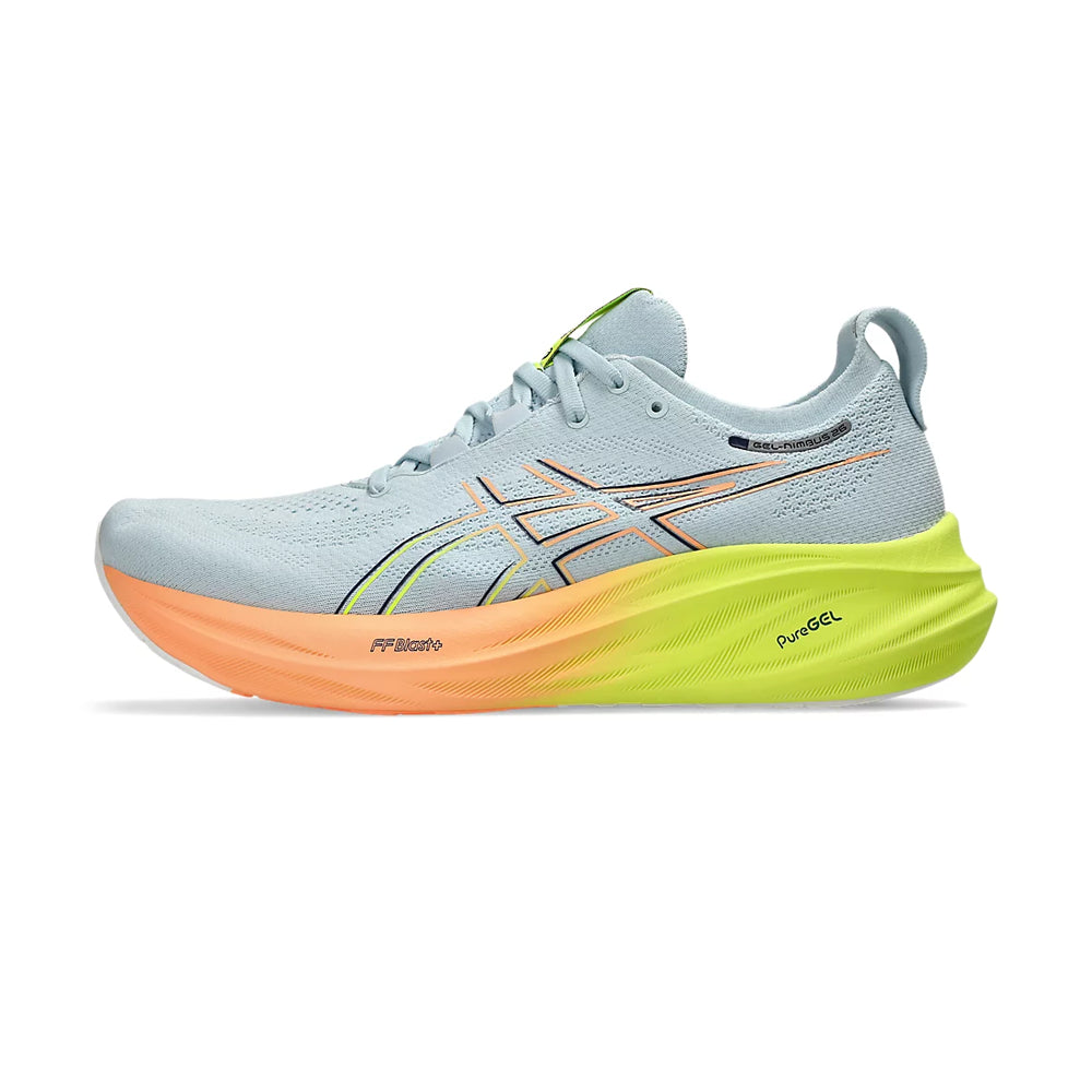 ASICS GEL NIMBUS 26 - PARIS (COOL GREY/ SAFETY YELLOW) RUNNING SHOES - InstaSport