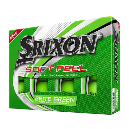 Srixon Soft Feel Brite Green Golf Ball - (12 Balls) - InstaSport