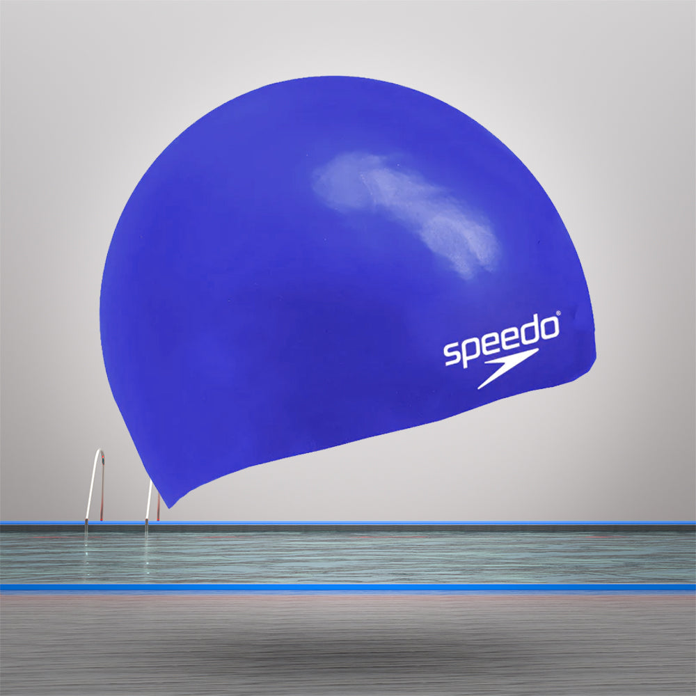 Speedo Unisex Junior Moulded Silicone Swim Caps (Blue)