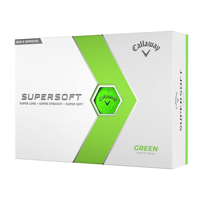 Callaway Super Soft Matte Green Golf Balls - (12 Balls) - InstaSport