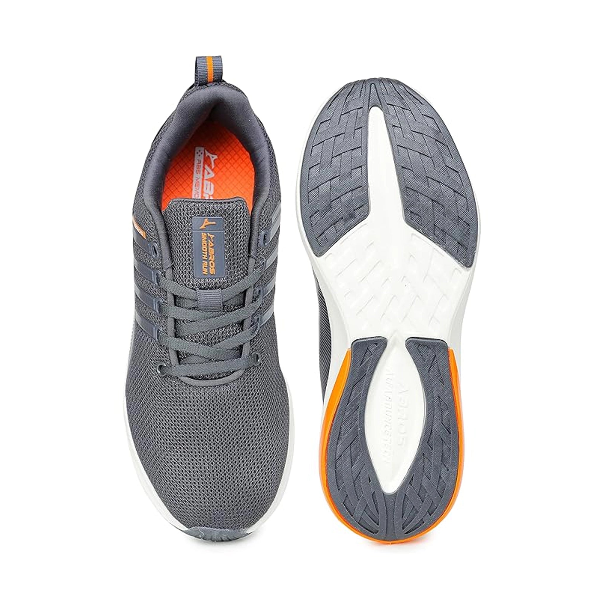 ABROS ASSG1094N Men's Running Shoes - D.Gray/Orange