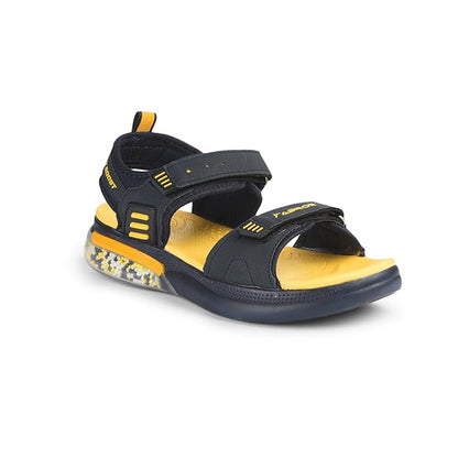 ABROS Boys ASLB0103 Sandal - Navy/Mustard