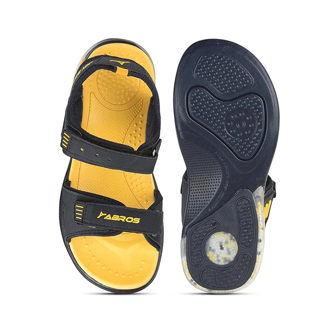 ABROS Boys ASLB0103 Sandal - Navy/Mustard