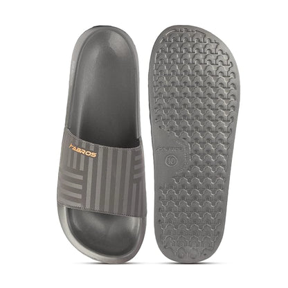 ABROS Men's AWFG7040 Wookee Slipper - Dark Gray/Orange