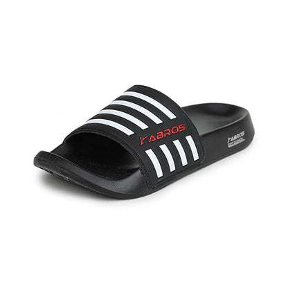 ABROS Men's AWSG7038 Wookee Slider/FlipFlop - Black/White