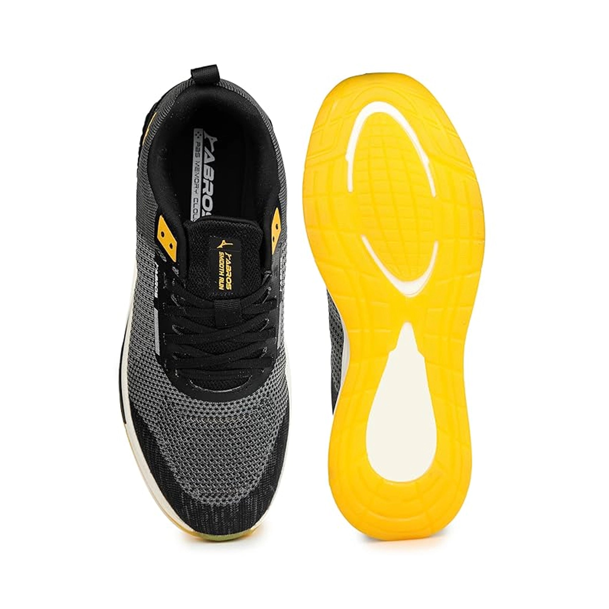 ABROS Mustang-Pro Men's Sports Shoes - Black/Mustard