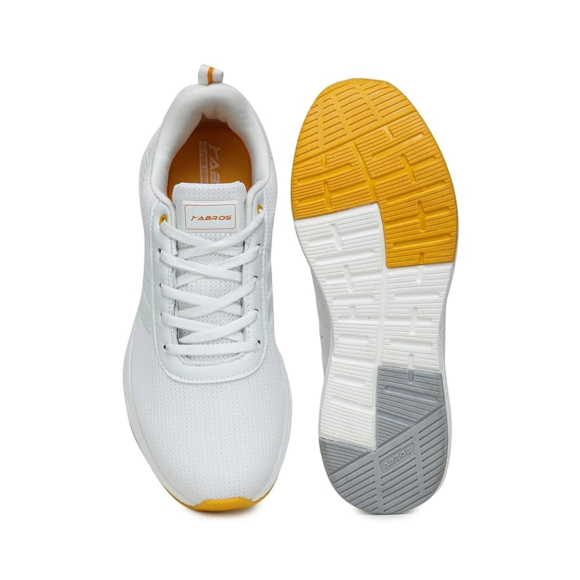 ABROS Prime-N Men's Sports Shoes/Running Shoes - White/Mustard