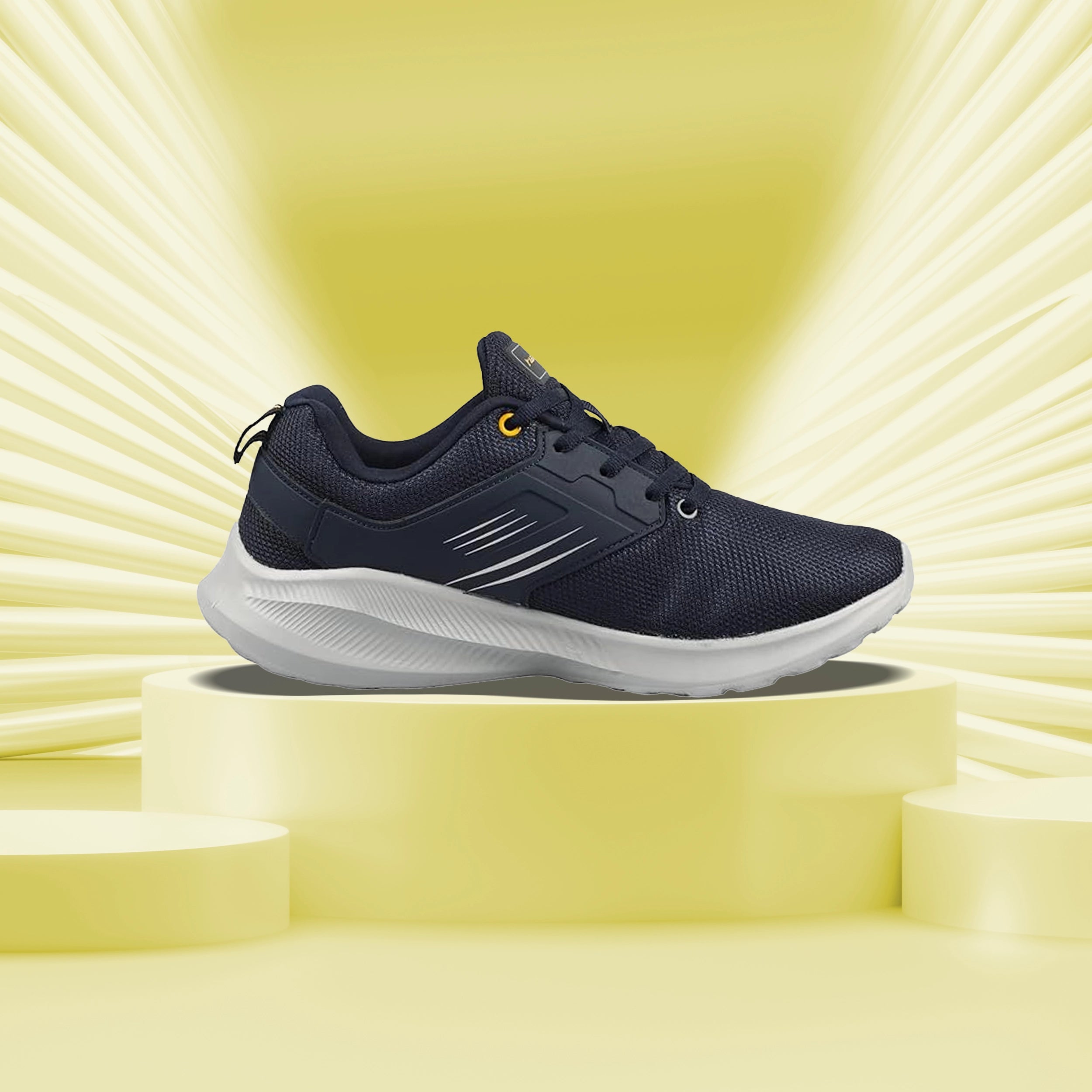 ABROS  Runway Men's Running Shoes - Navy/Mustard