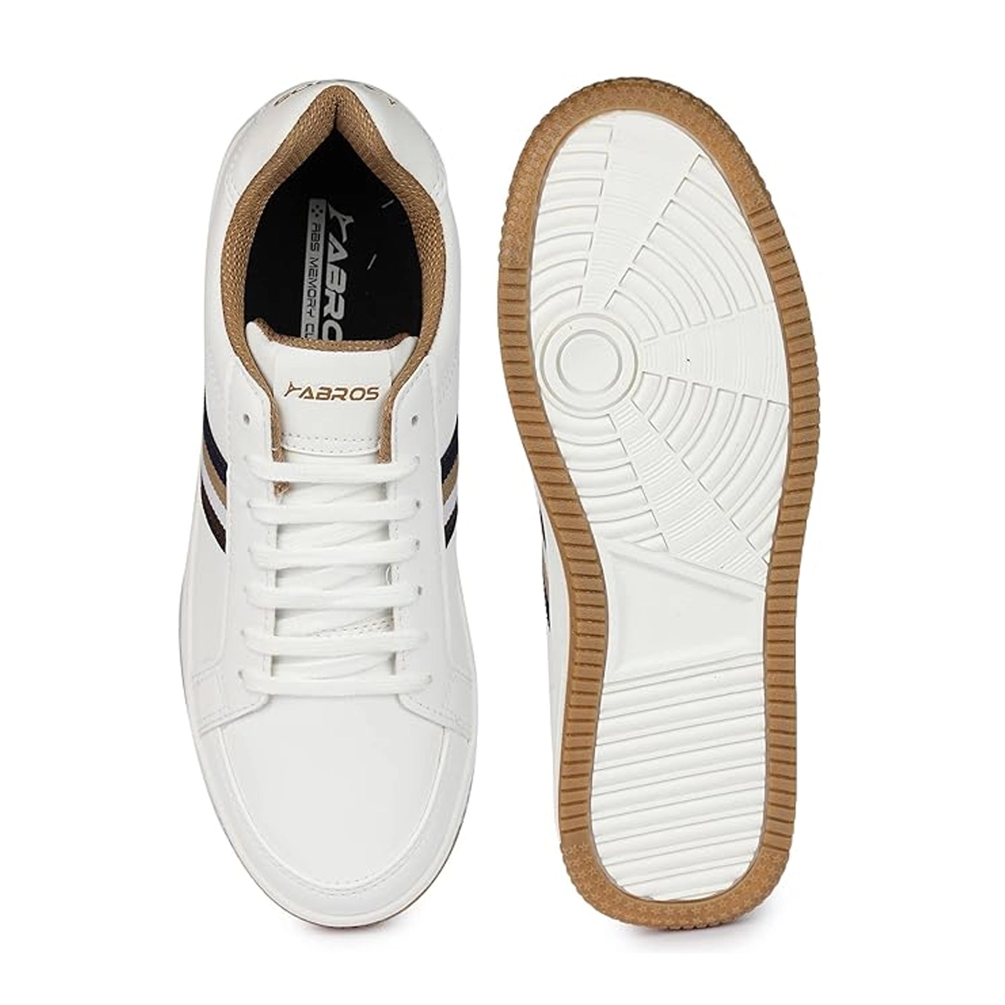 ABROS Techno-2 Men's Sneaker - White/Camel