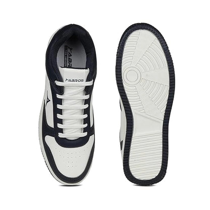 ABROS Men's Techno-6 Sneakers - White/Navy