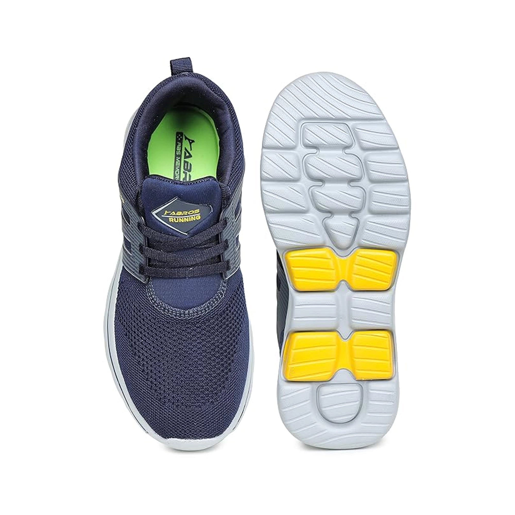 ABROS Mens Comet-Pro Sports Shoes - Navy/Mustard