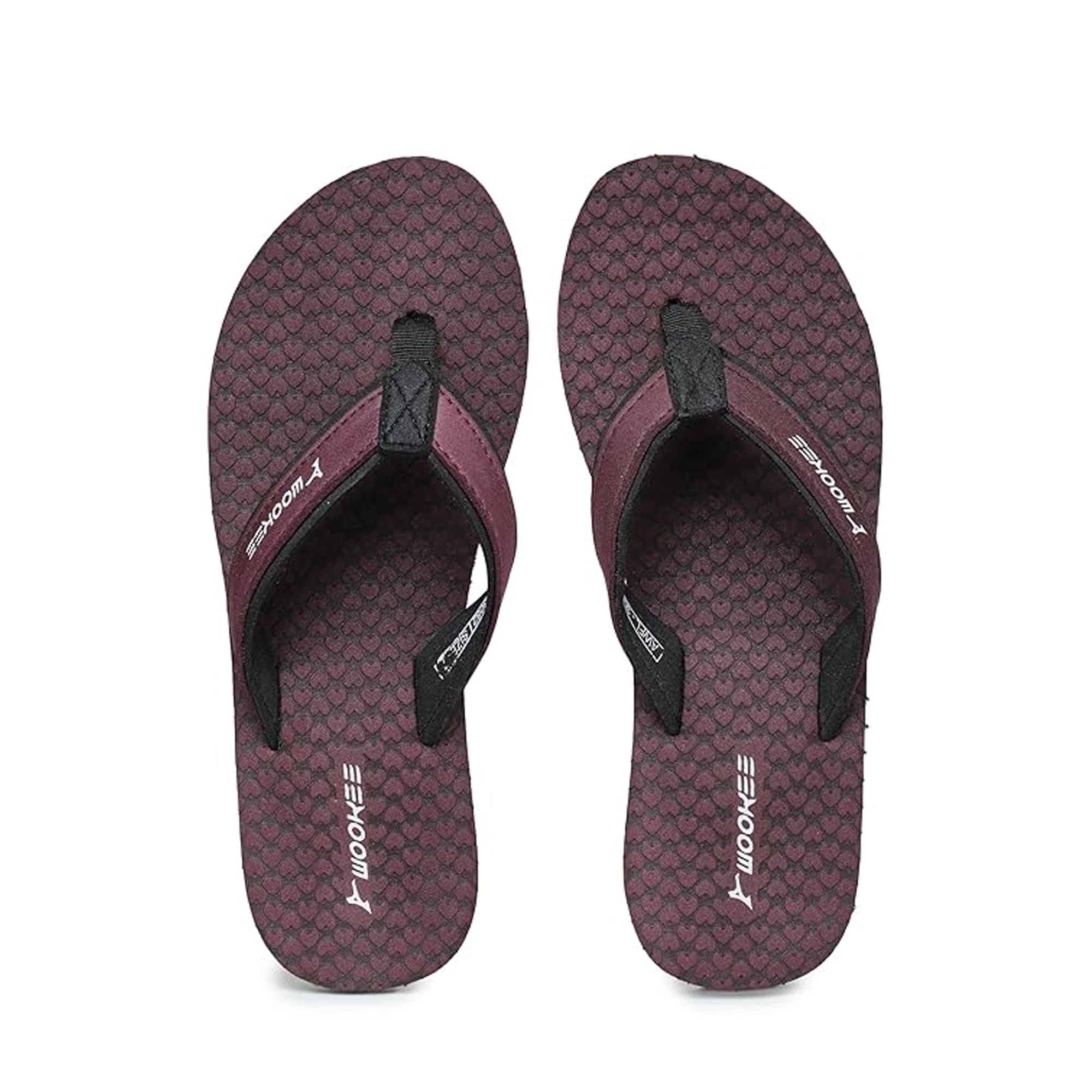 ABROS Women's AWFL3082 Slipper - Wine/Black