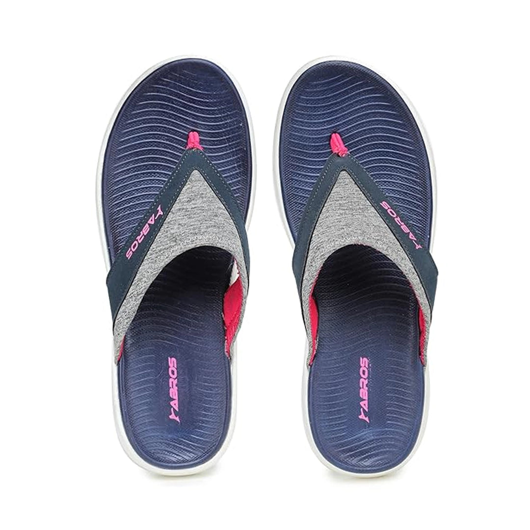 ABROS Women's AWFL7062 Wookee Slipper - Navy/Pink