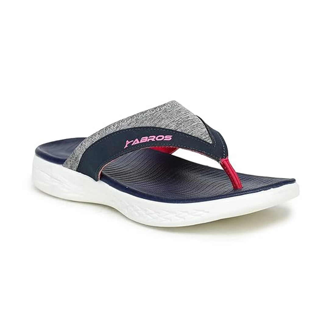 ABROS Women's AWFL7062 Wookee Slipper - Navy/Pink