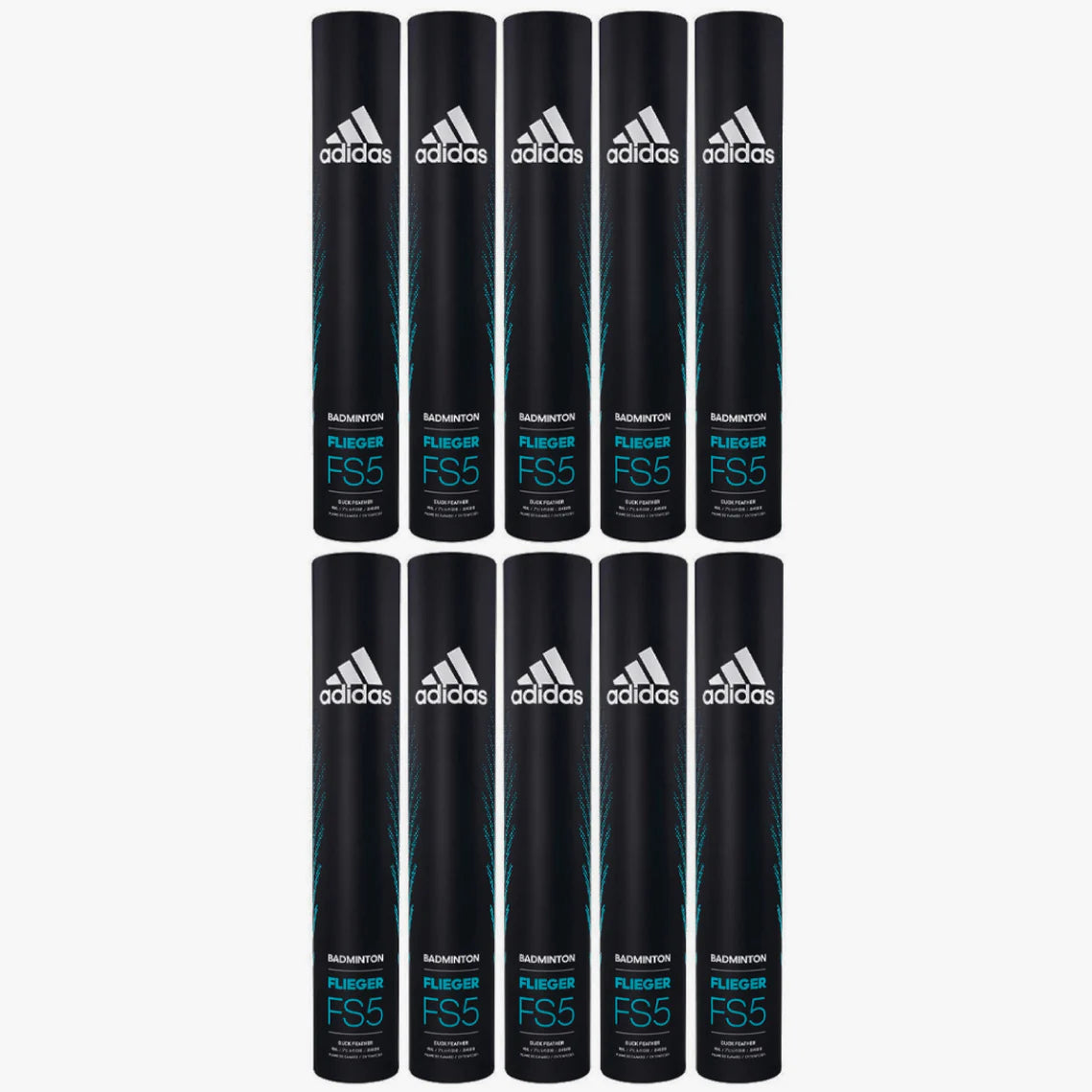 Adidas Flieger FS5 (Speed 75) Badminton Feather Shuttlecock (Pack Of 10) - InstaSport