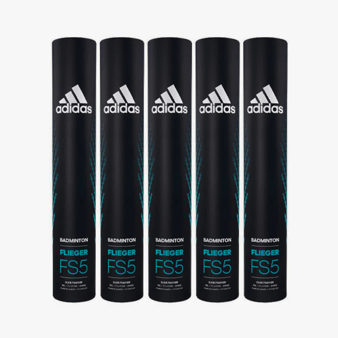 Adidas Flieger FS5 (Speed 75) Badminton Feather Shuttlecock (Pack Of 5) - InstaSport