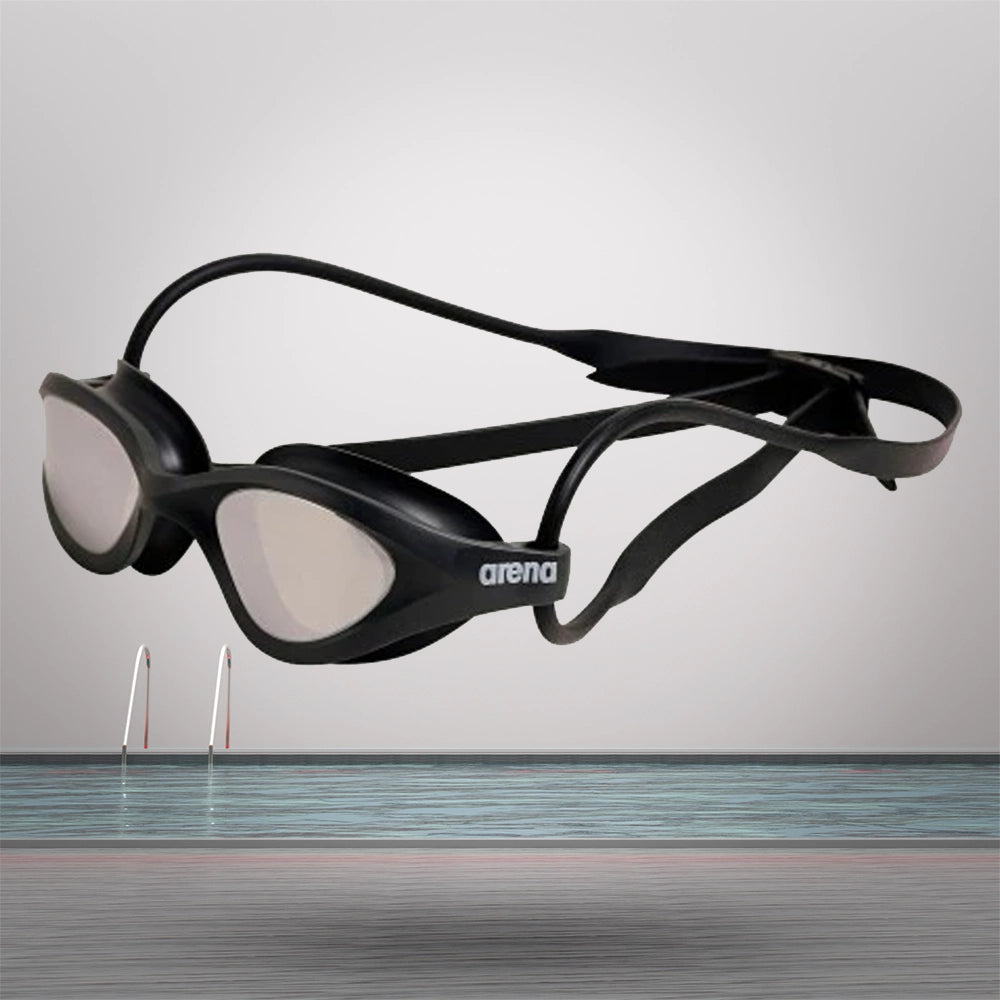 Arena 365 Mirror Training Swimming Goggles - Black - InstaSport
