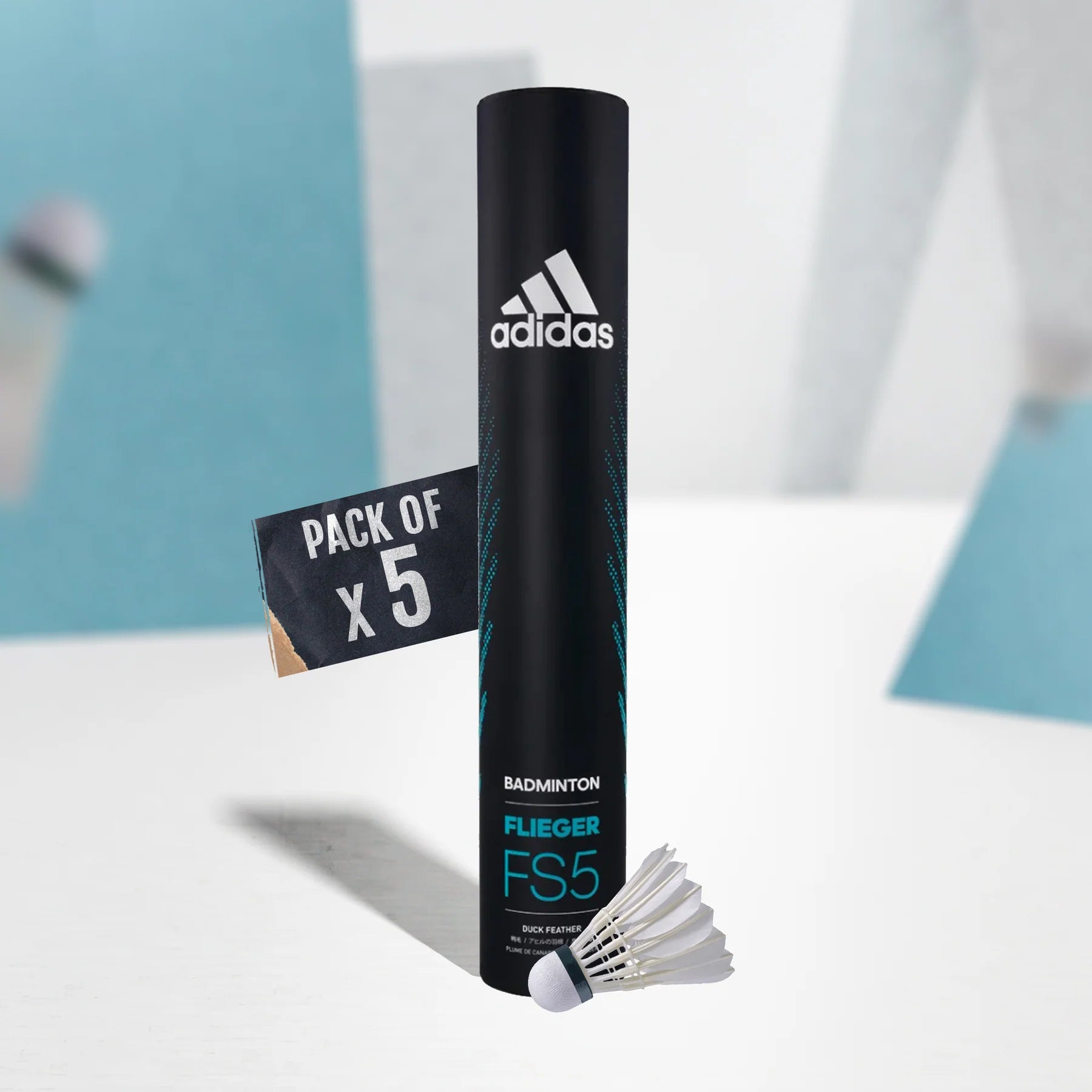 AdidasFliegerFS5_Speed76_BadmintonFeatherShuttlecock_PackOf5_Instasport