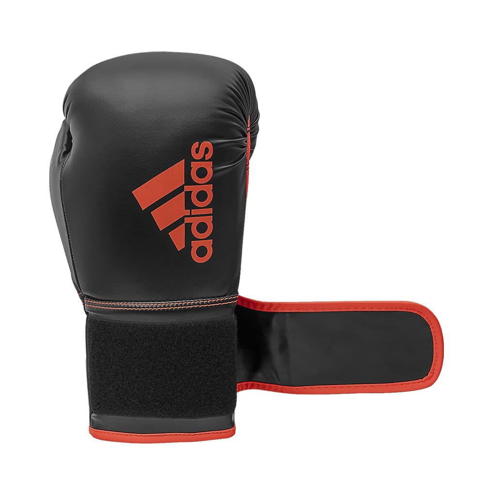 Adidas_Hybrid_80_Black_Solar_Boxing_Gloves_Strap_InstaSport