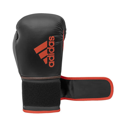 Adidas_Hybrid_80_Black_Solar_Boxing_Gloves_Strap_InstaSport
