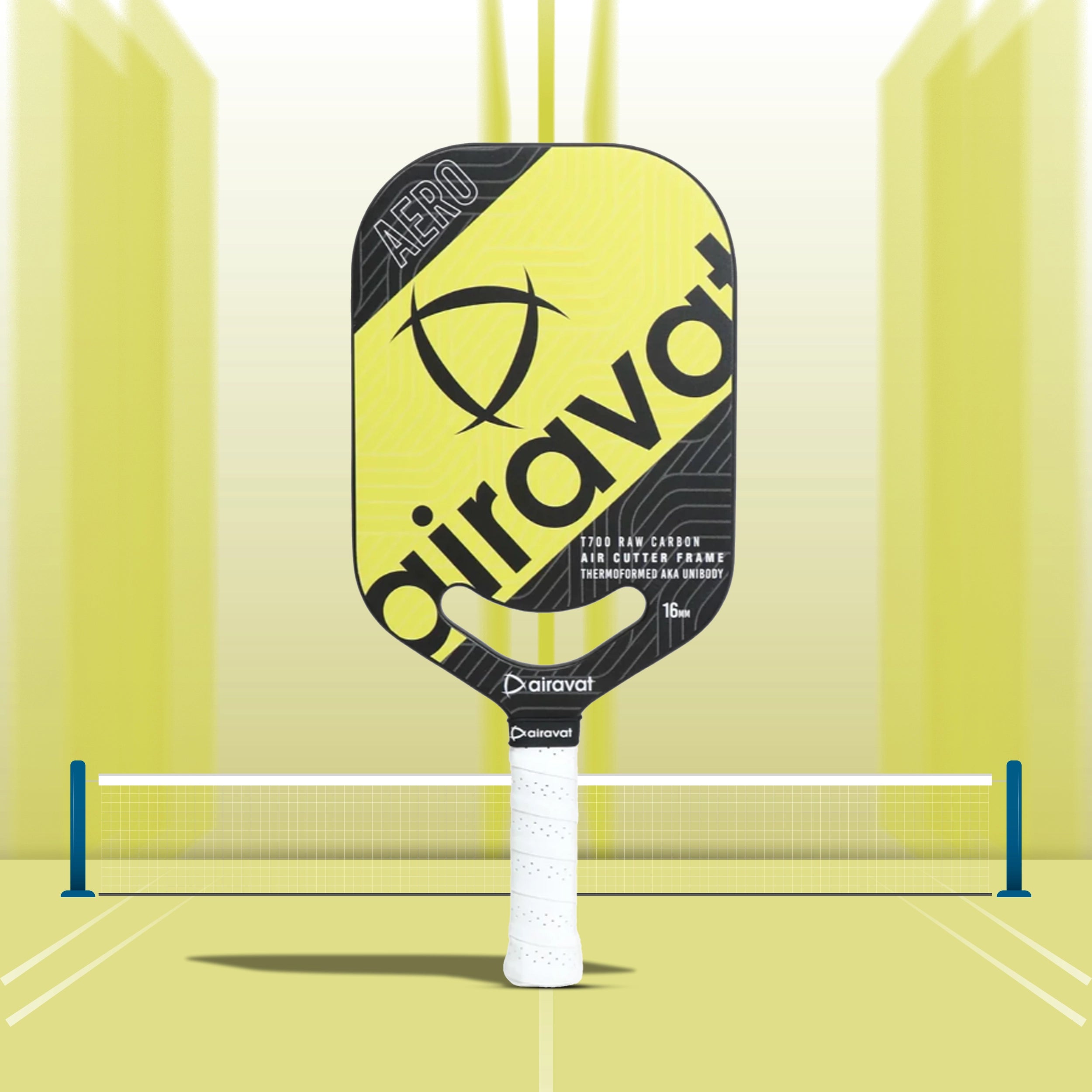 Airavat_Aero_7412_Pickleball_Paddle_Yellow_InstaSport