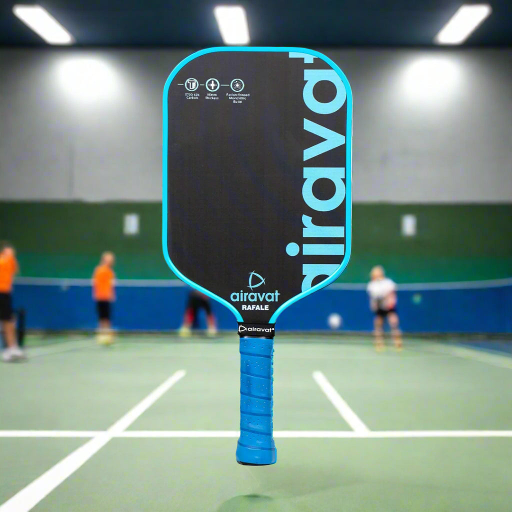 Airavat_Rafale_Pickleball_Paddle_7409_Cyan_Frontview_Instasport