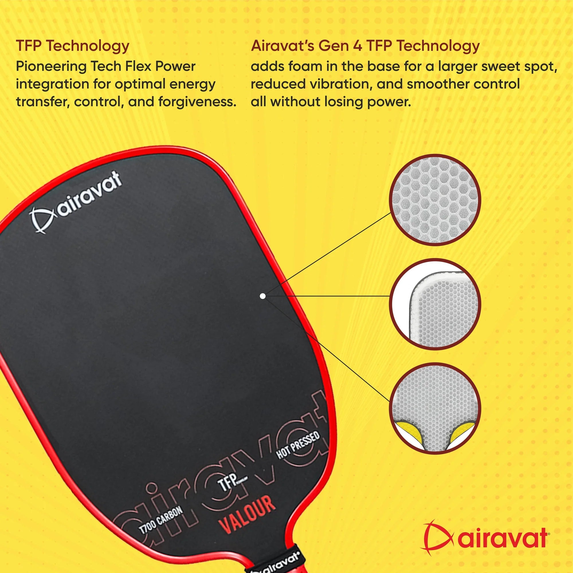 Airavat Valour Pickleball Paddle 7418 with Bag