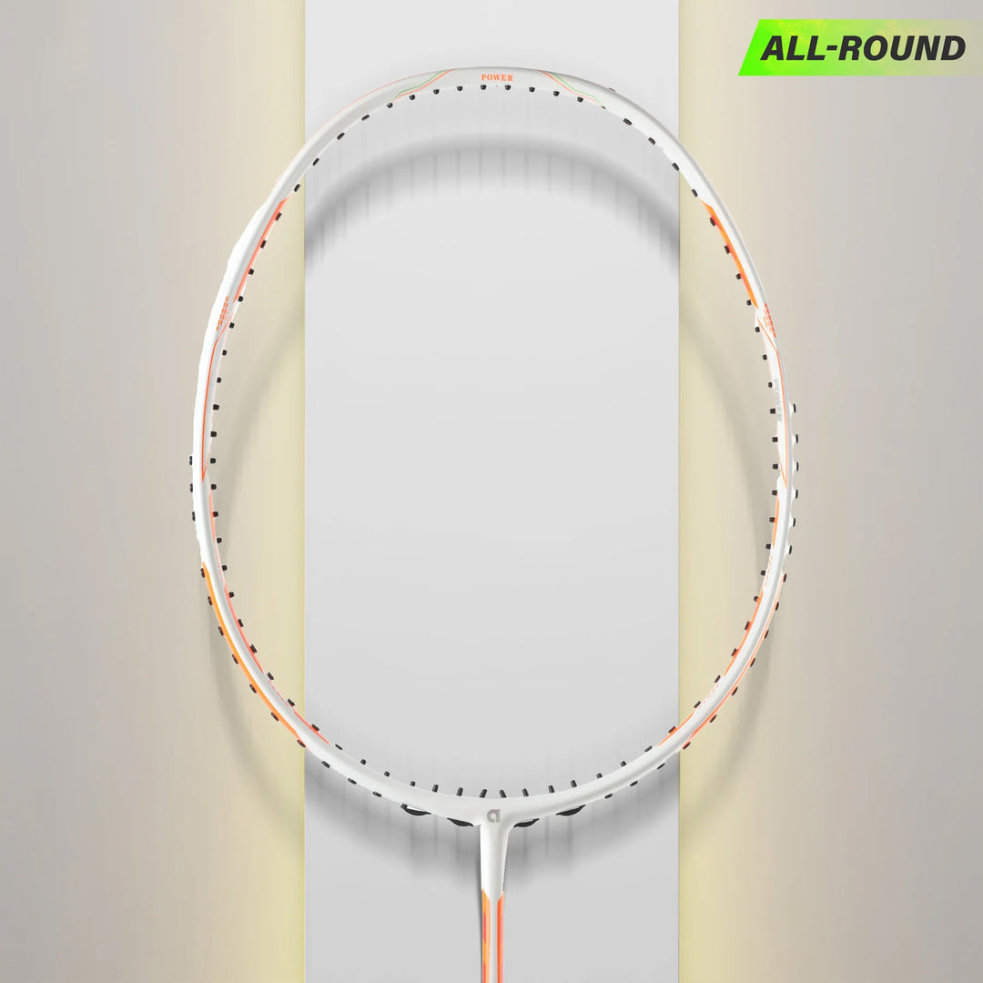 Apacs Dual Power & Speed Badminton Racket (White/Green/Orange)