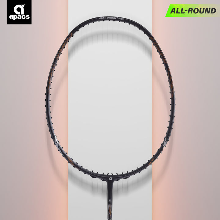 Apacs Finapi 232 Unstrung Badminton Racket (Black)