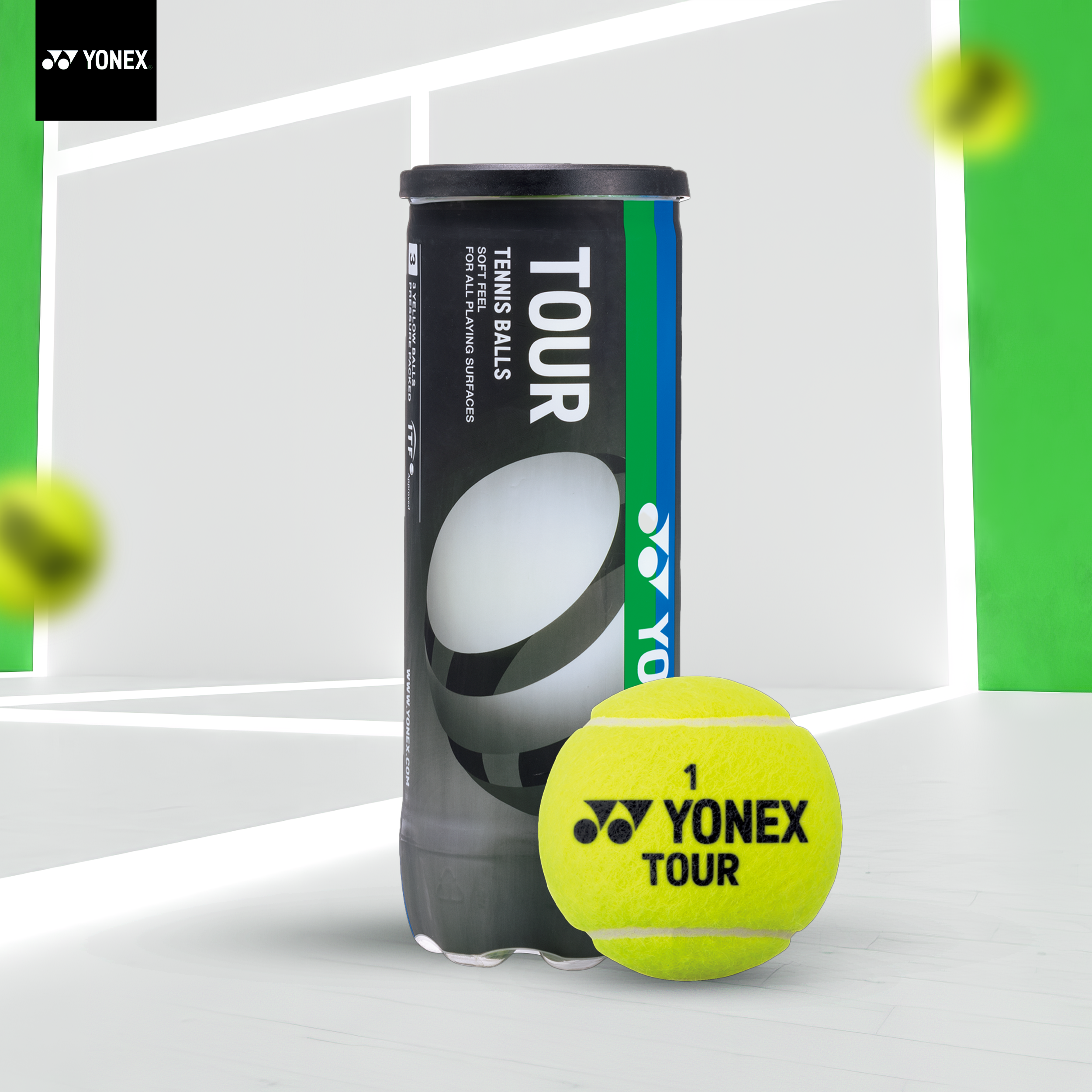 Yonex Tour Tennis Balls (3 Balls) - InstaSport