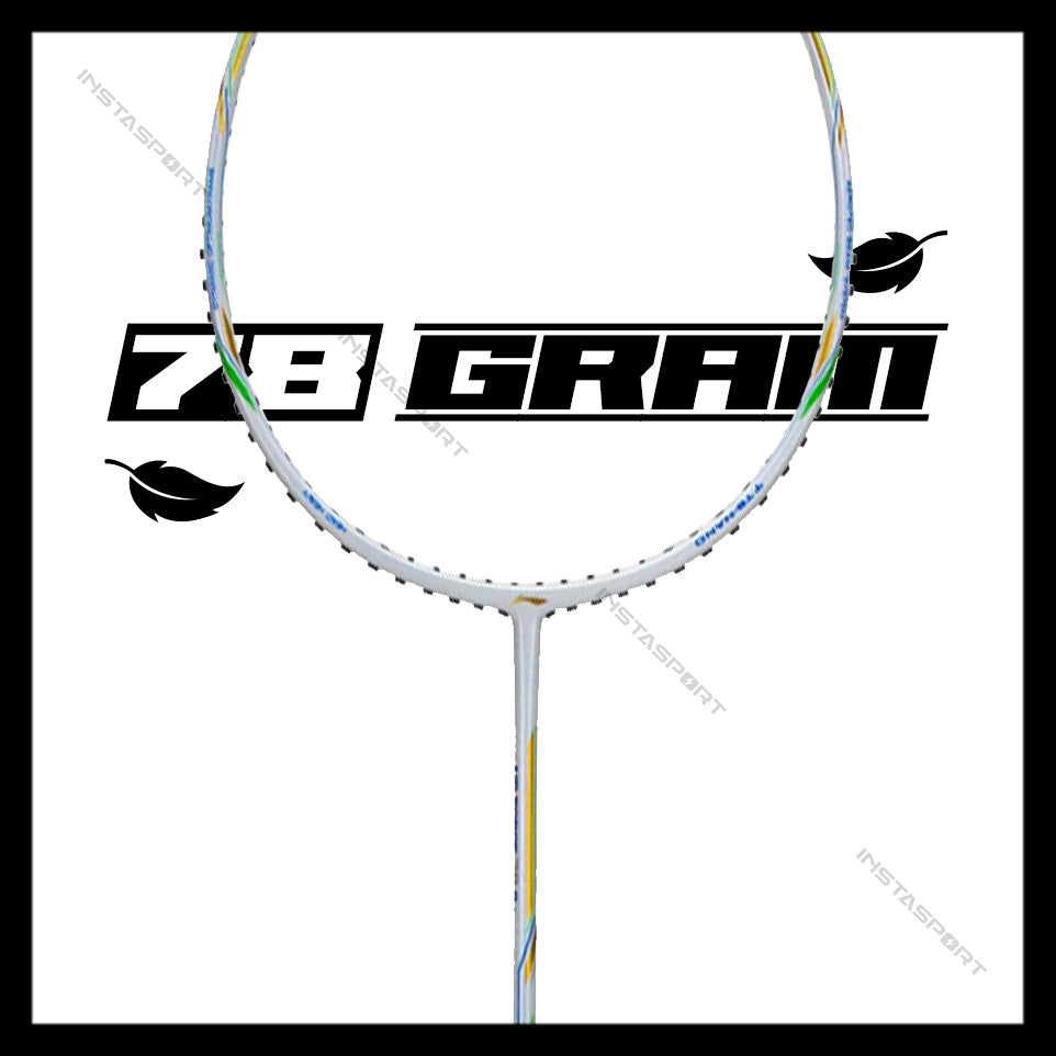 Li-Ning Air-Force G2 Badminton Racket (78 grams) (White/ Gold) - InstaSport