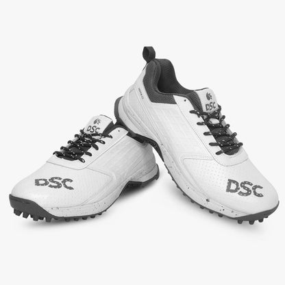 DSC Jaffa 22 Cricket Spike Shoes - White - InstaSport