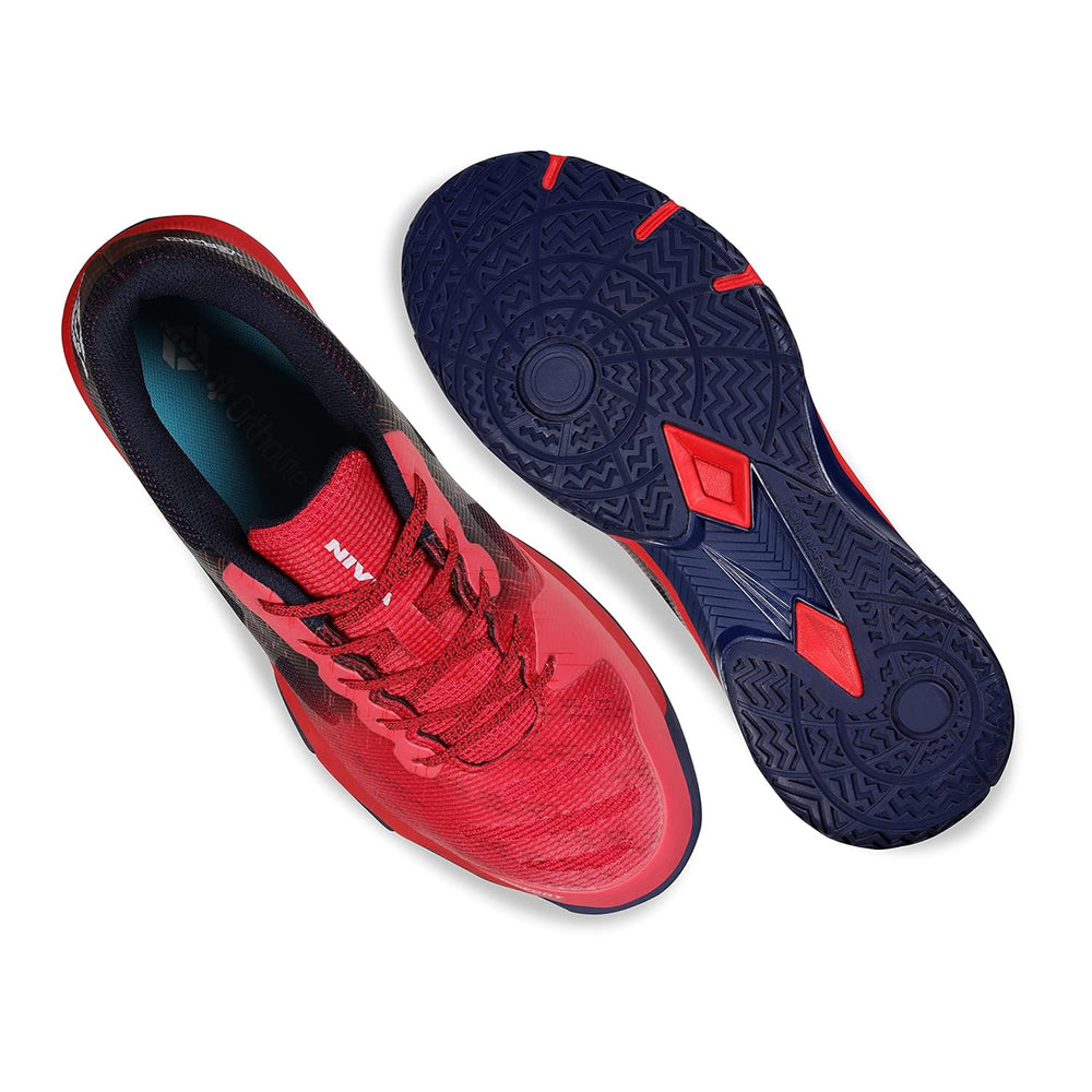Nivia Verdict Badminton Shoes for Men (Crimson Red) - InstaSport