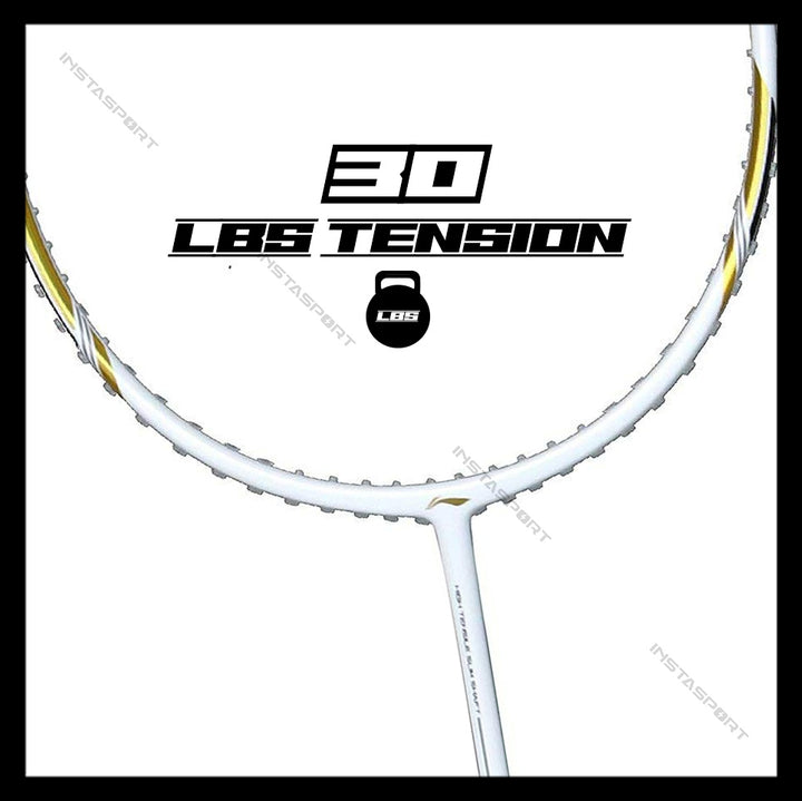 Li-Ning Windstorm 78+ (White) Badminton Racket - InstaSport