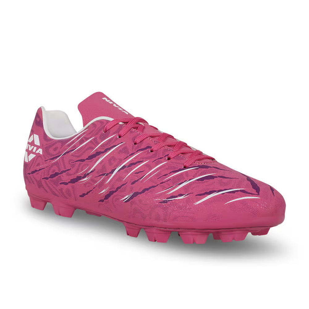 Nivia Carbonite 6.0 Football Stud - Pink - InstaSport